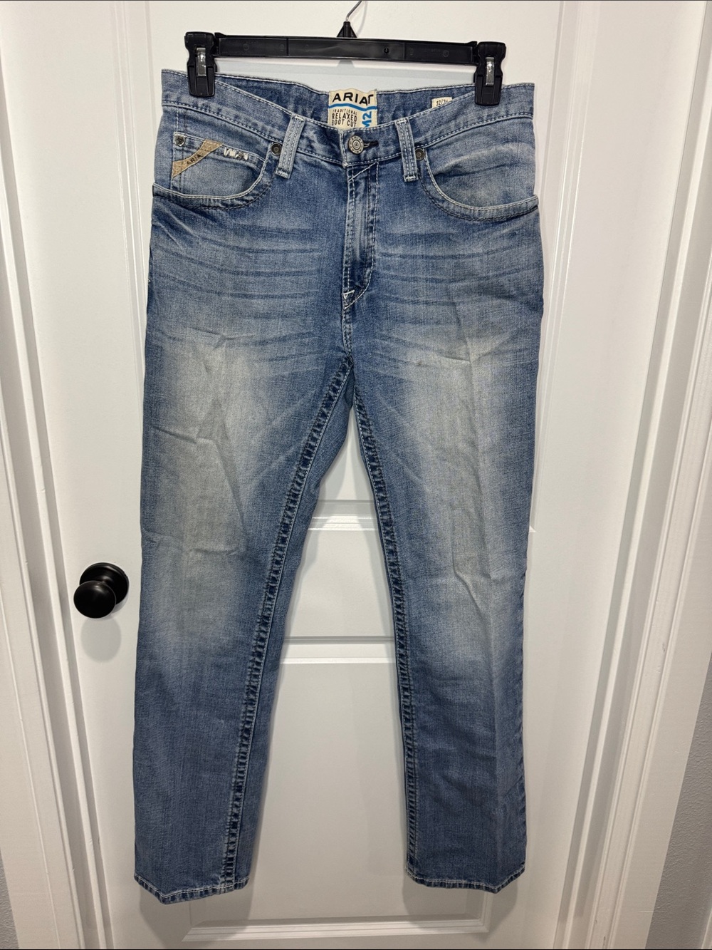 Ariat Men's Faded Blue Traditional Relaxed, Boot Cut Jeans